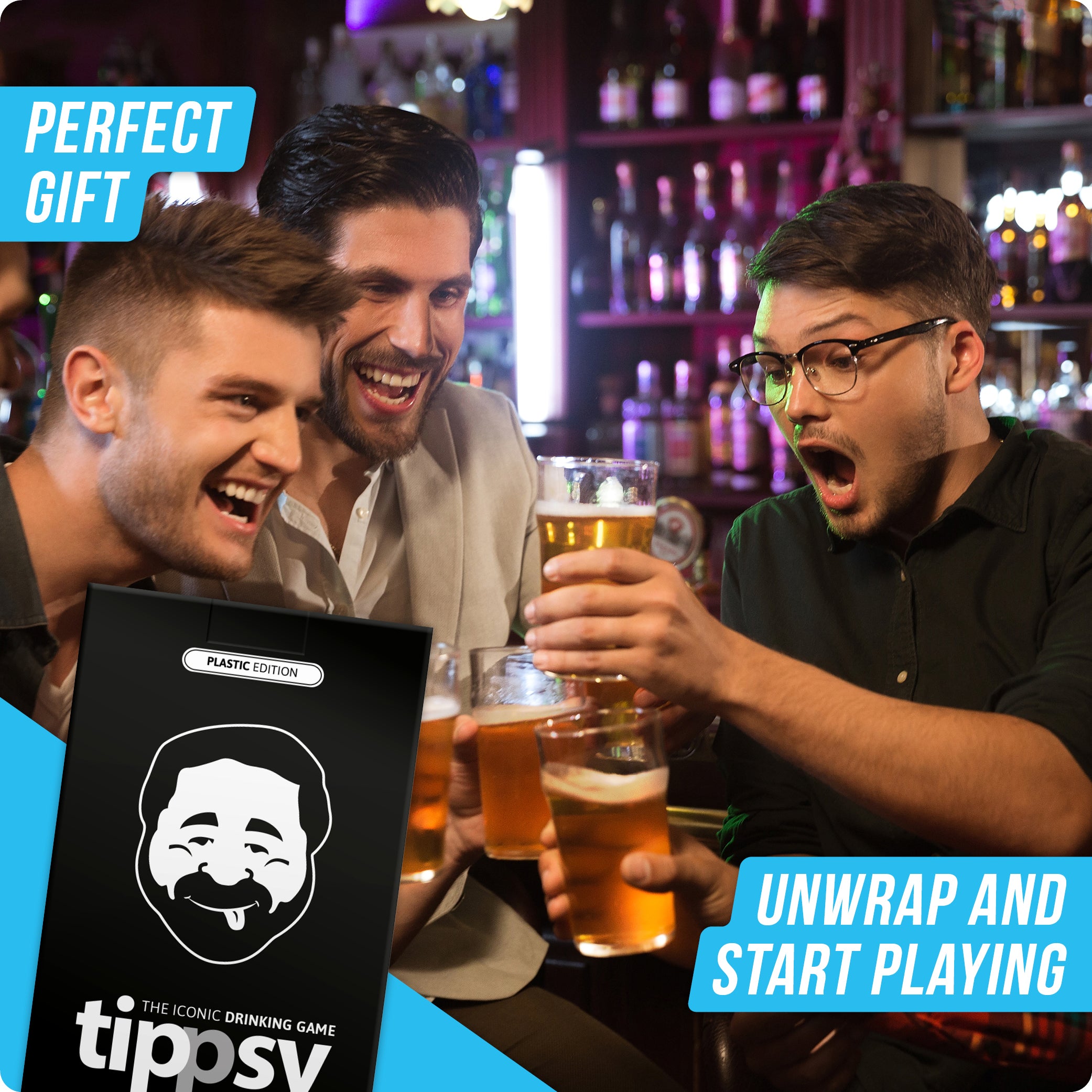 tippsy - THE ICONIC DRINKING GAME - Trinkspiel auf englisch - *waterproof* *party game*