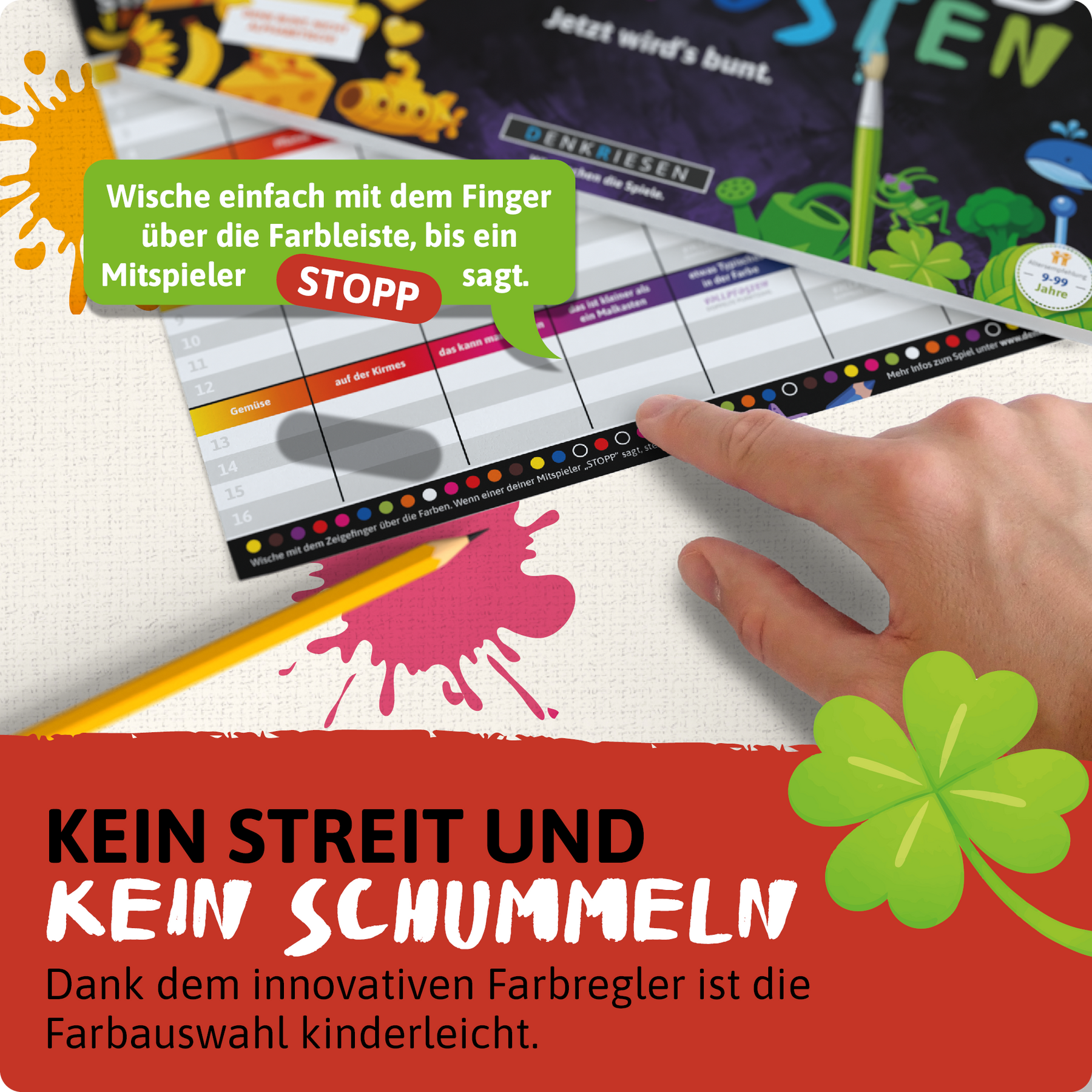 Stadt Land Vollpfosten® Spielblock | Farben Edition