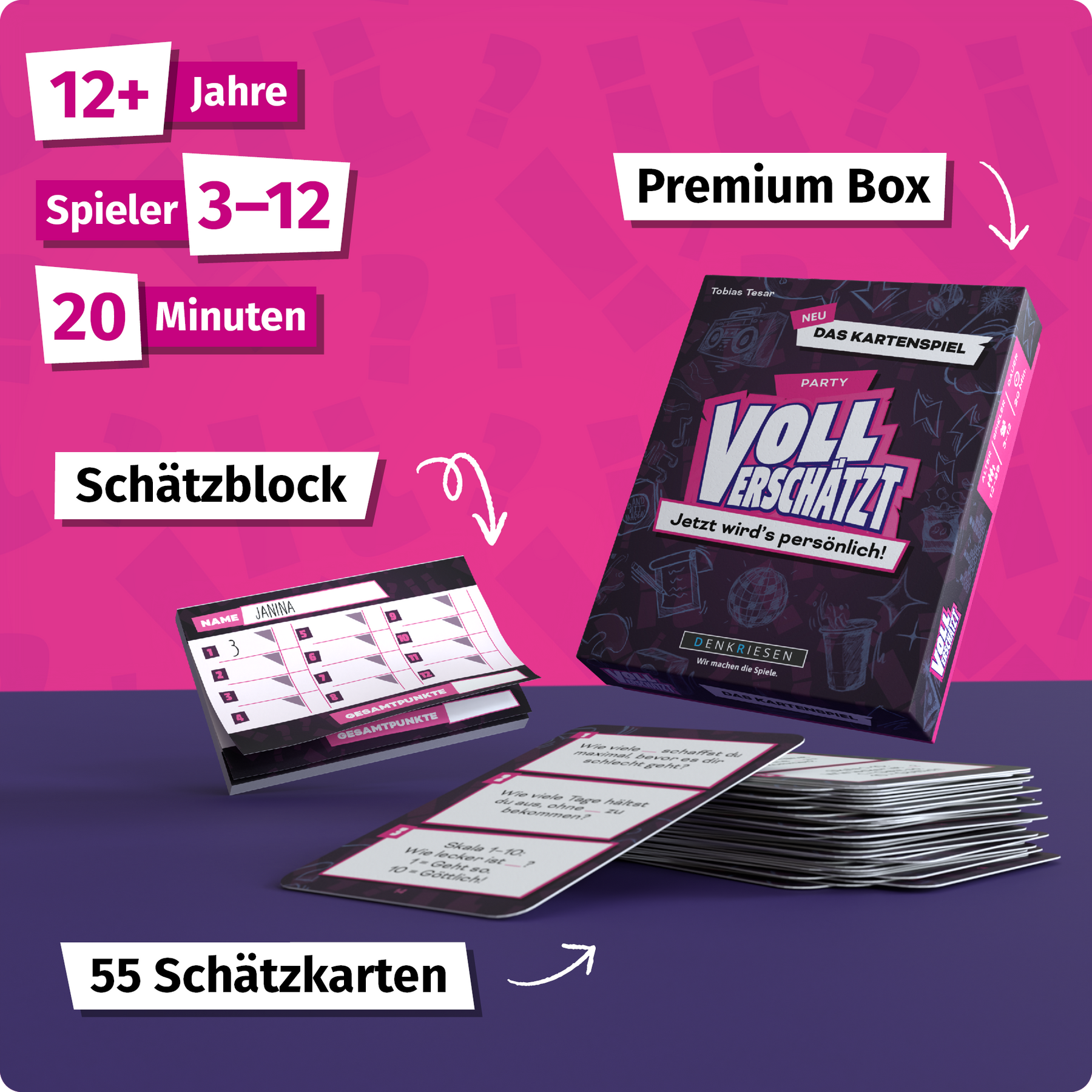 VOLL VERSCHÄTZT Kartenspiel | Party Edition