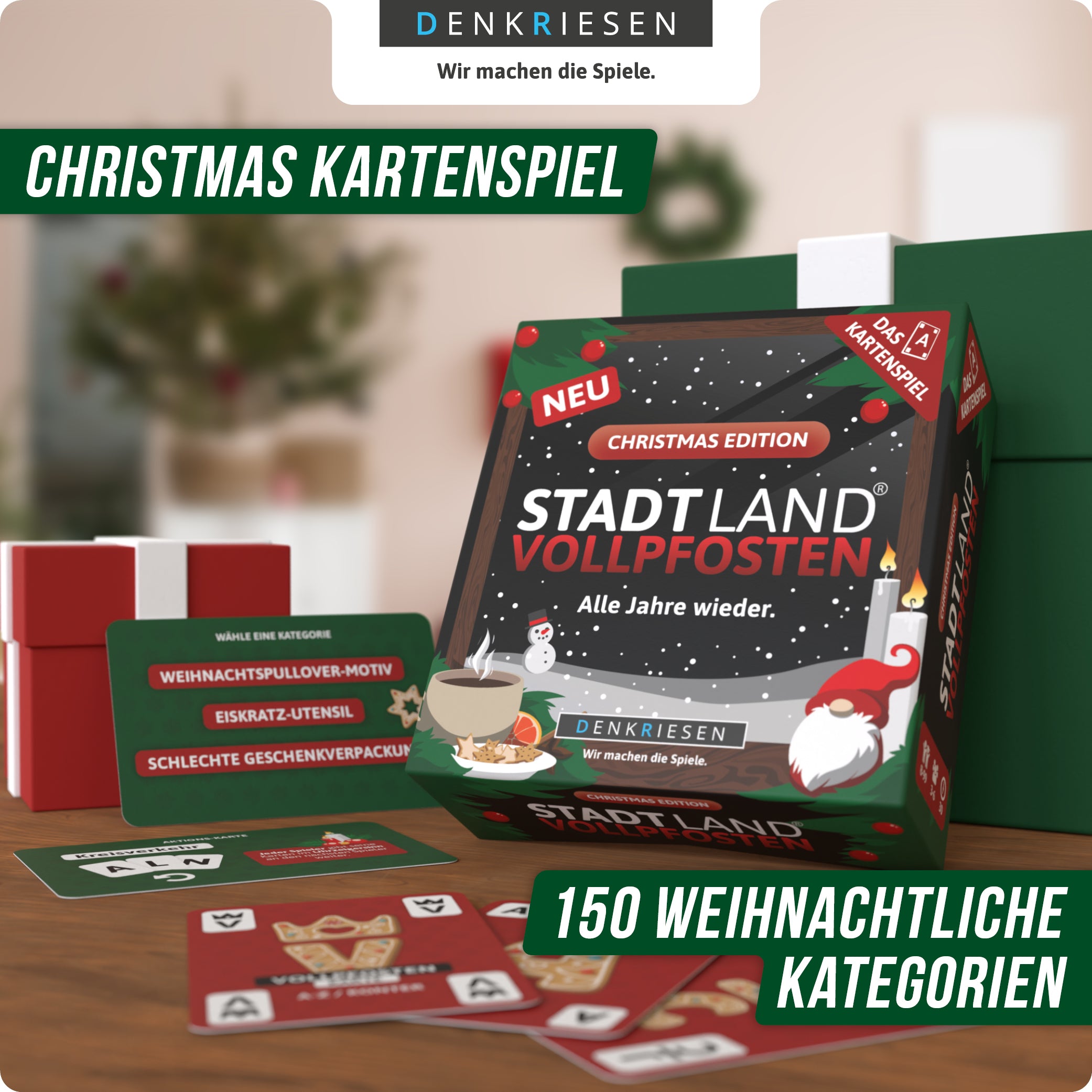 Spar-Set Santa Klaus - STADT LAND VOLLPFOSTEN® - Christmas Edition A3 + SLV Karten Christmas Edition + HANGMAN® - Christmas Edition