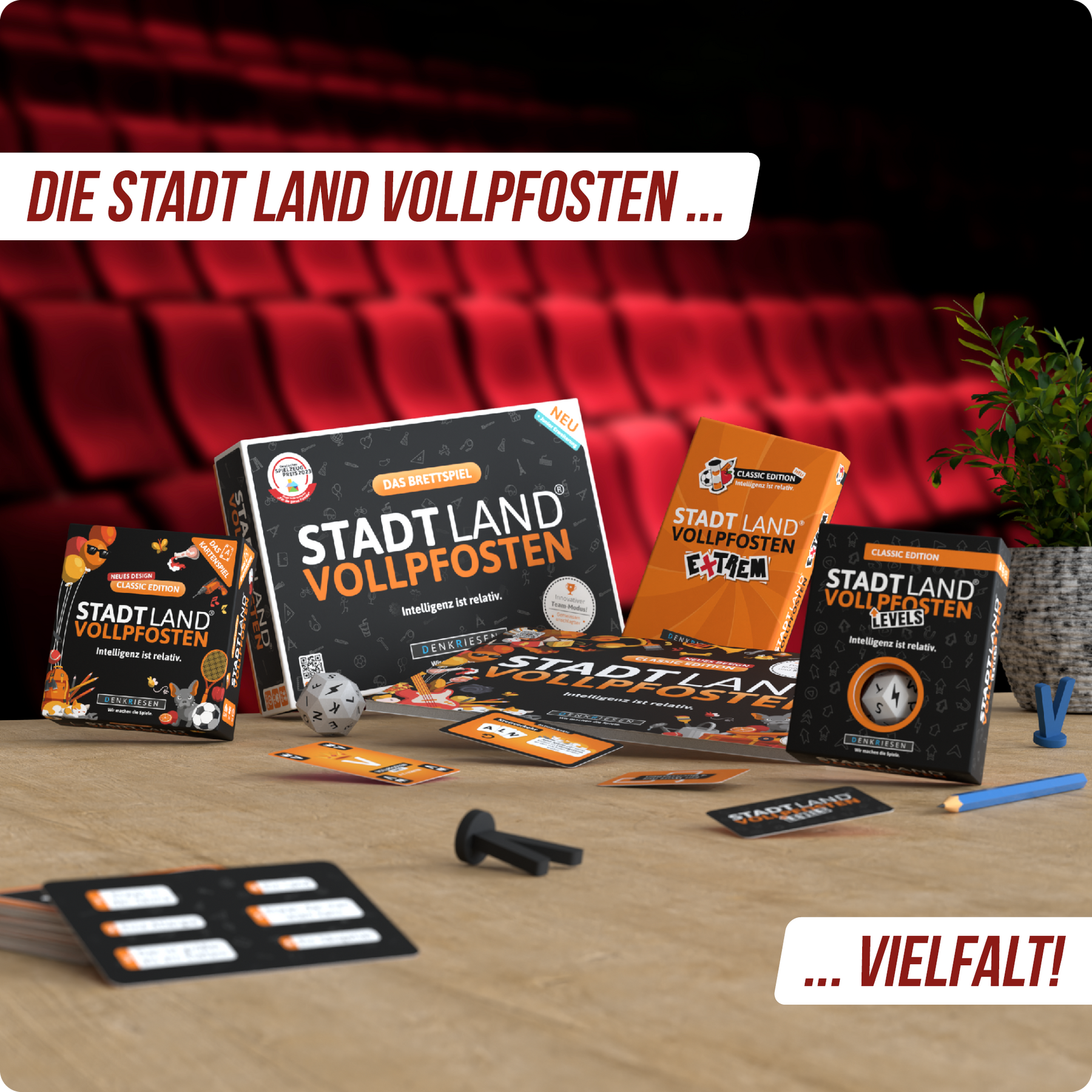 Stadt Land Vollpfosten® Spielblock | Film Edition