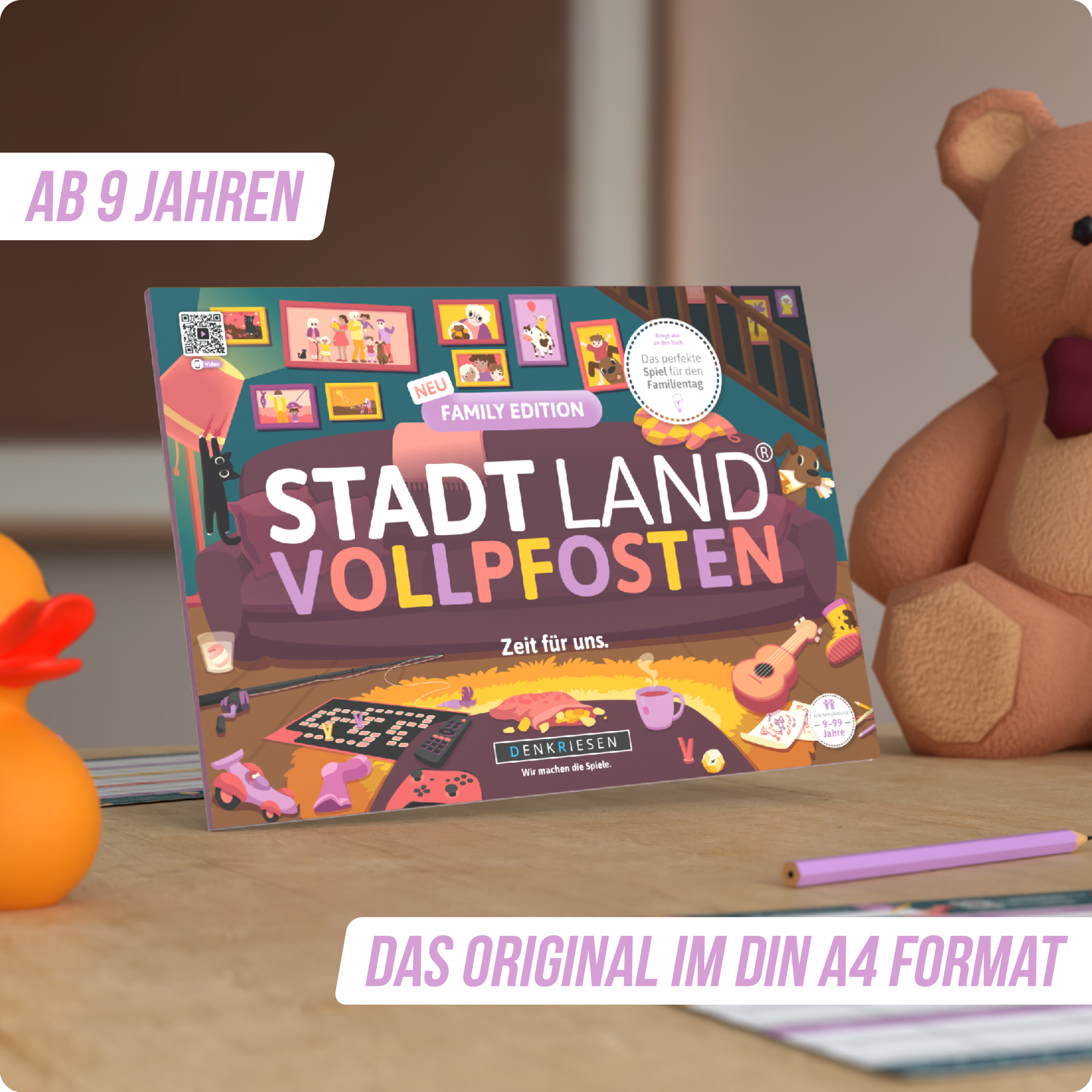 Stadt Land Vollpfosten® Spielblock | Family Edition