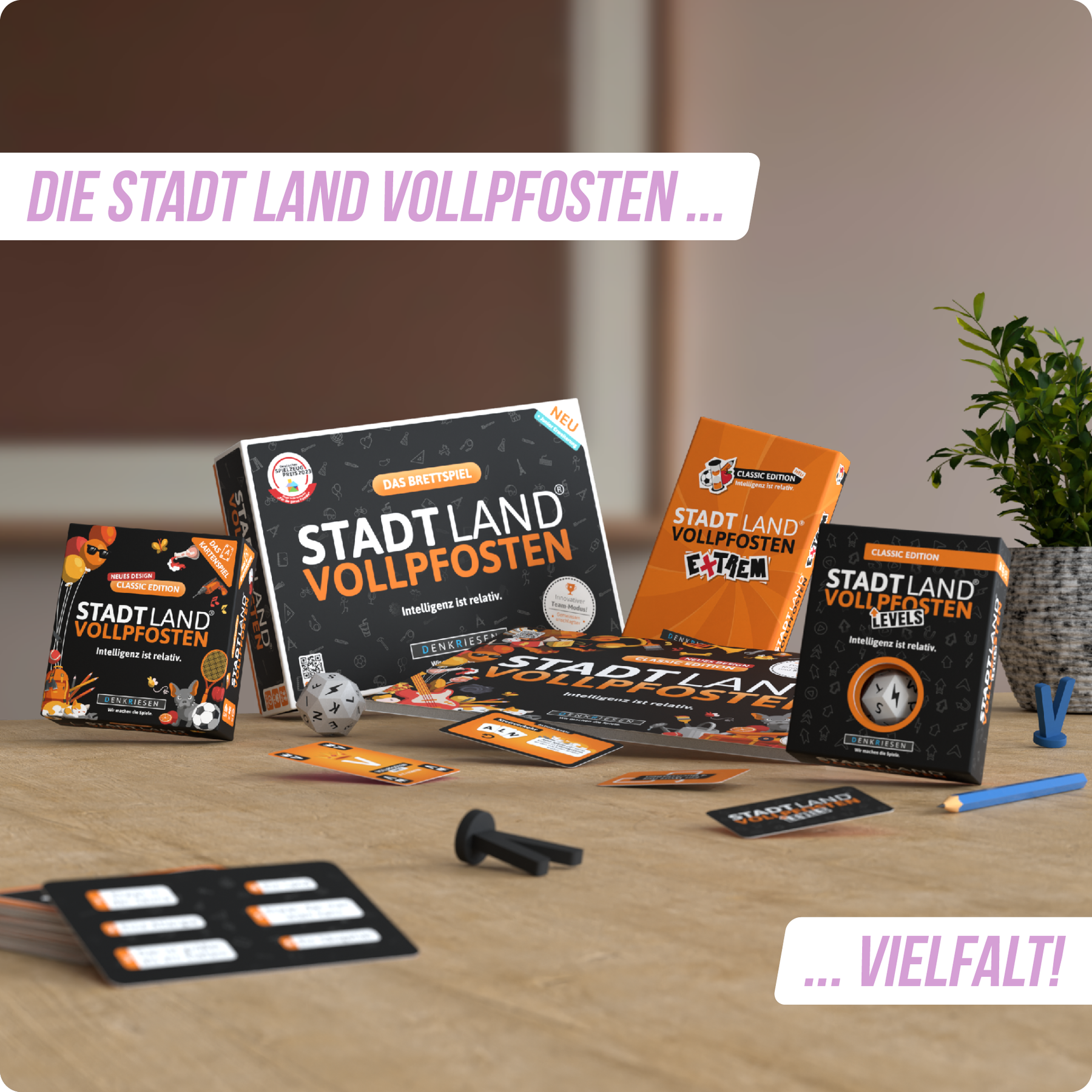 Stadt Land Vollpfosten® Spielblock | Family Edition