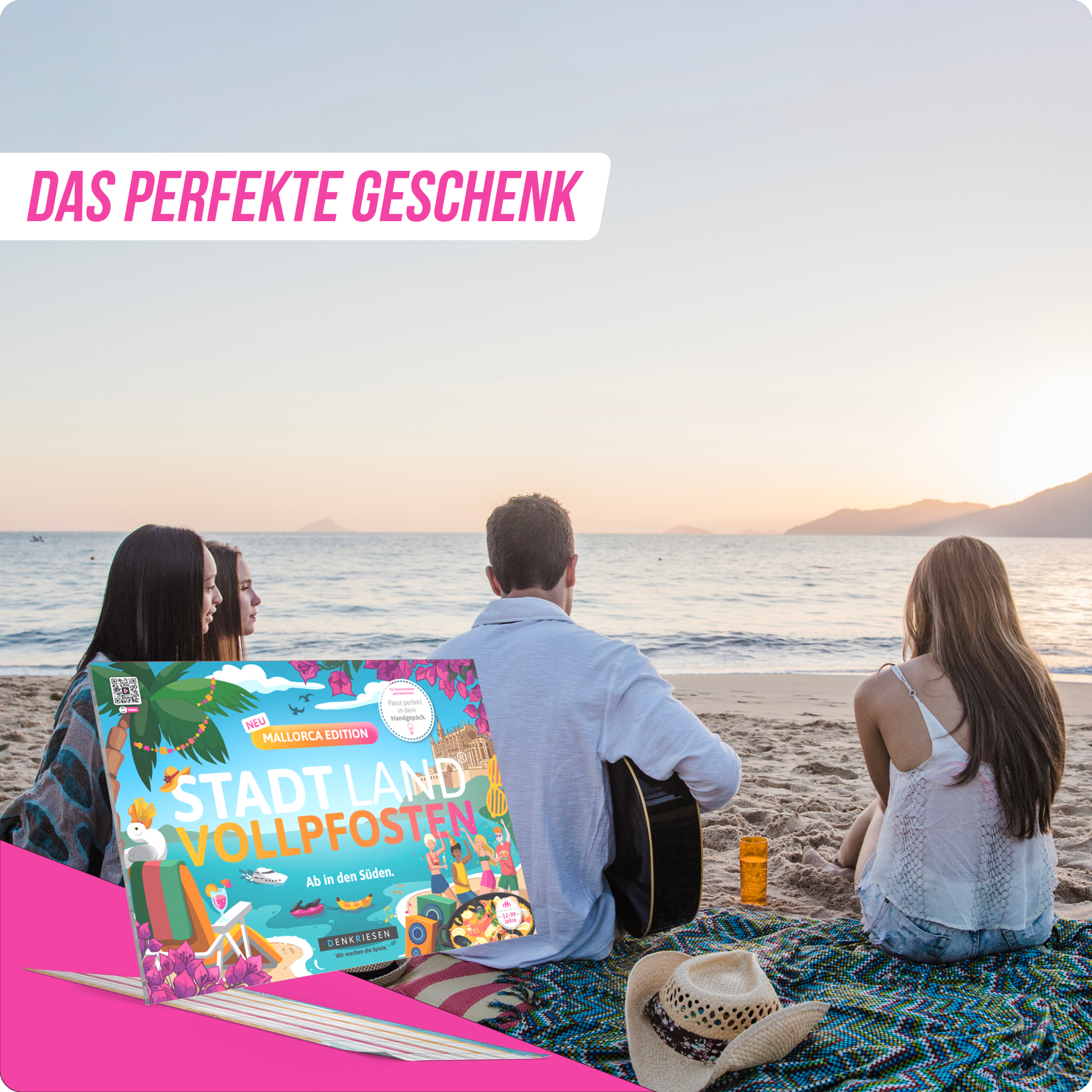 Stadt Land Vollpfosten® Spielblock | Mallorca Edition