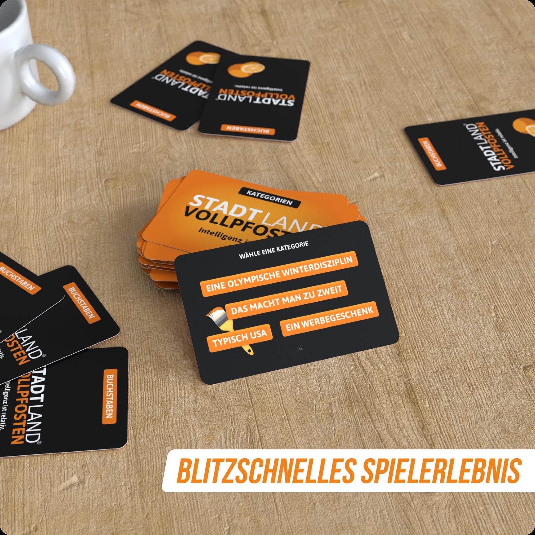 Stadt Land Vollpfosten® Kartenspiel | Classic Edition