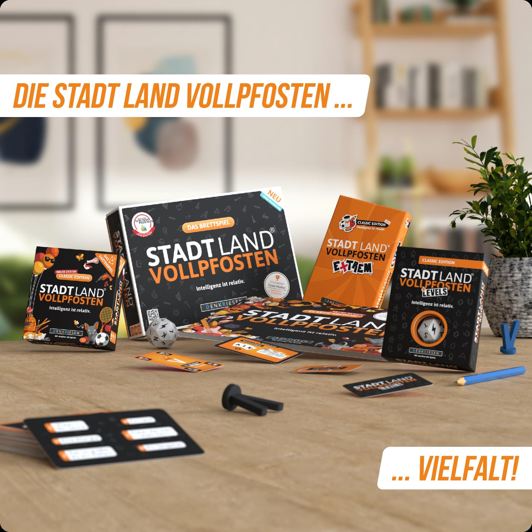 Stadt Land Vollpfosten® Kartenspiel | Classic Edition