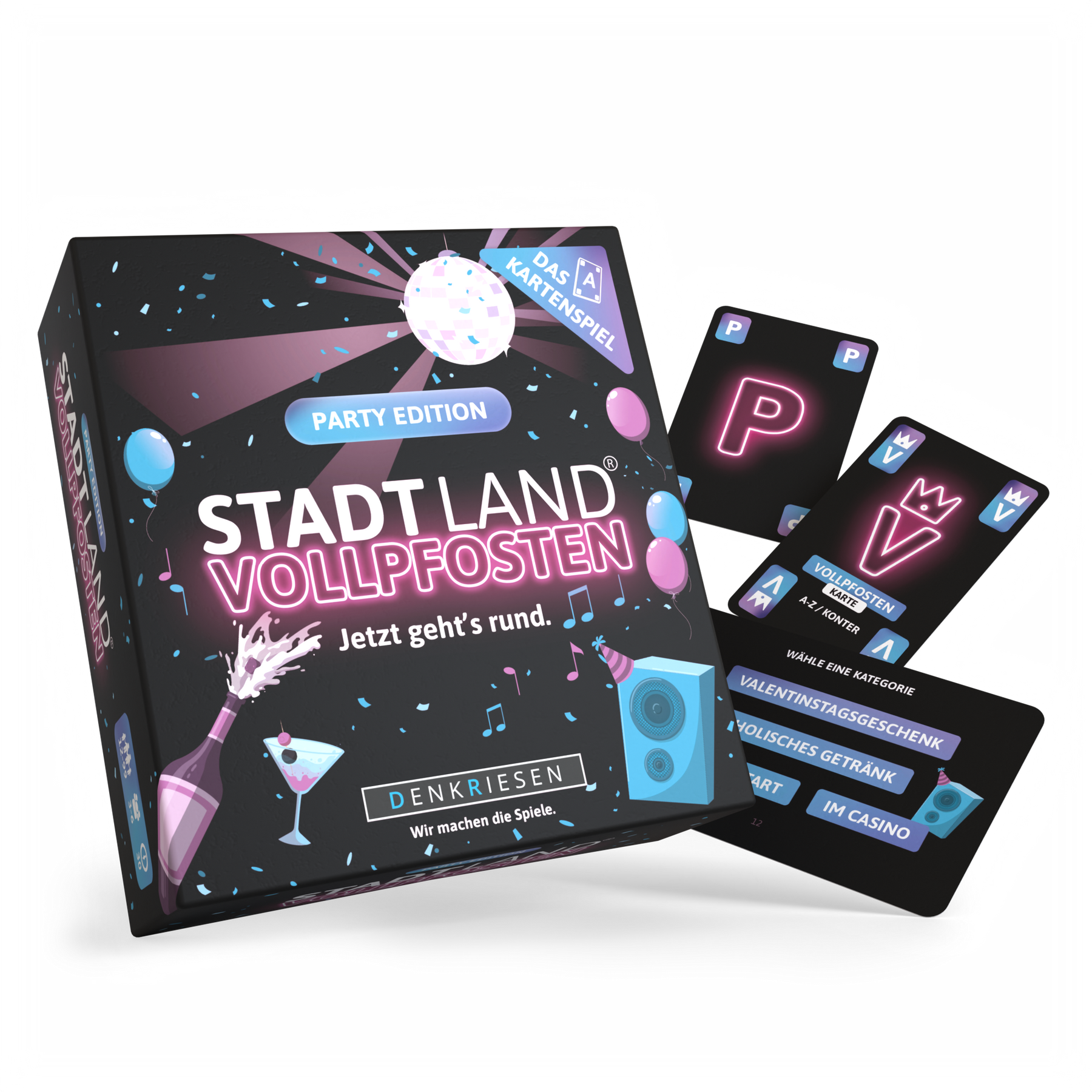 Stadt Land Vollpfosten® Kartenspiel | Party Edition