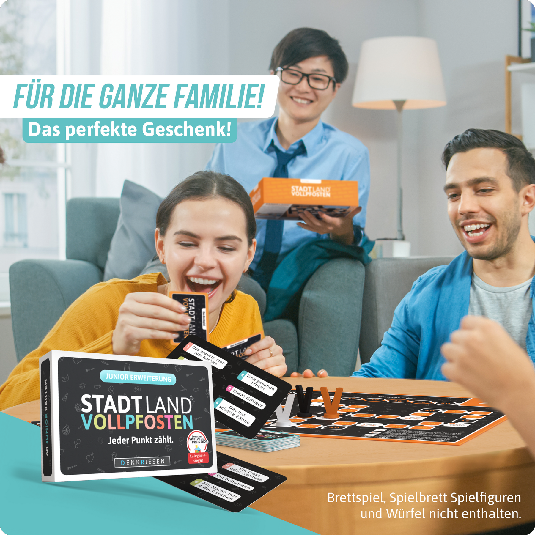 Stadt Land Vollpfosten® Das Brettspiel | Junior Erweiterung
