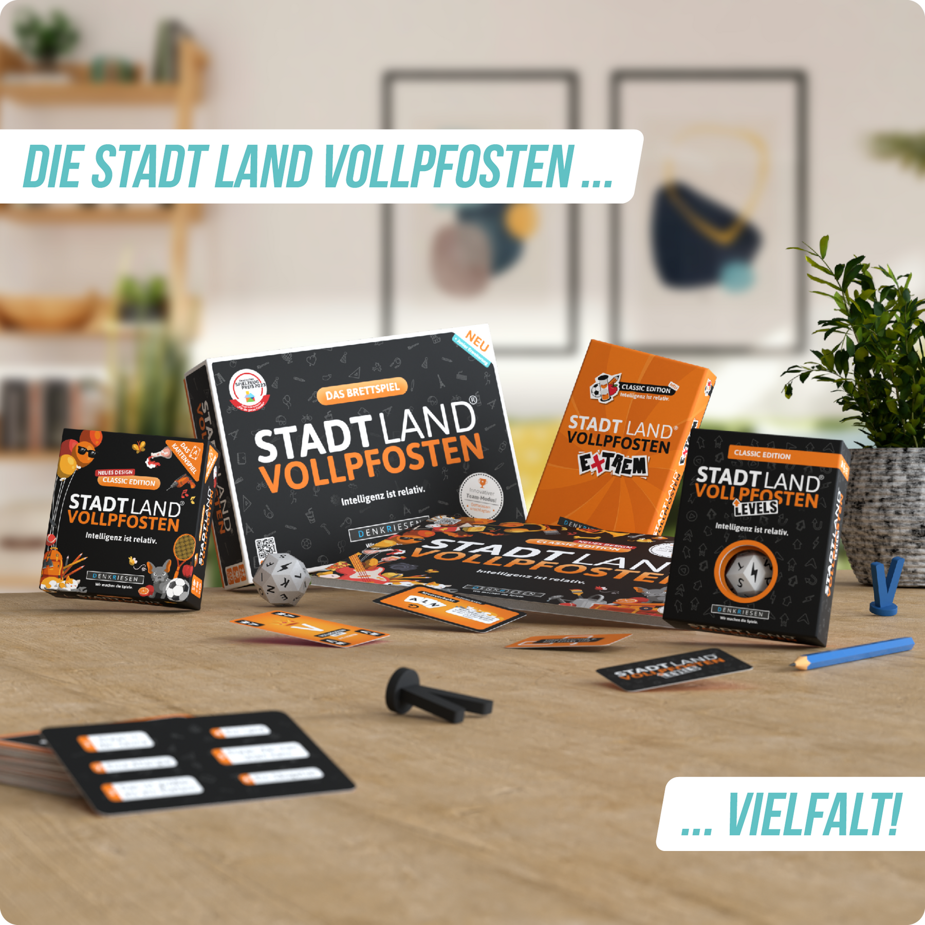 Stadt Land Vollpfosten® Das Brettspiel | Junior Erweiterung