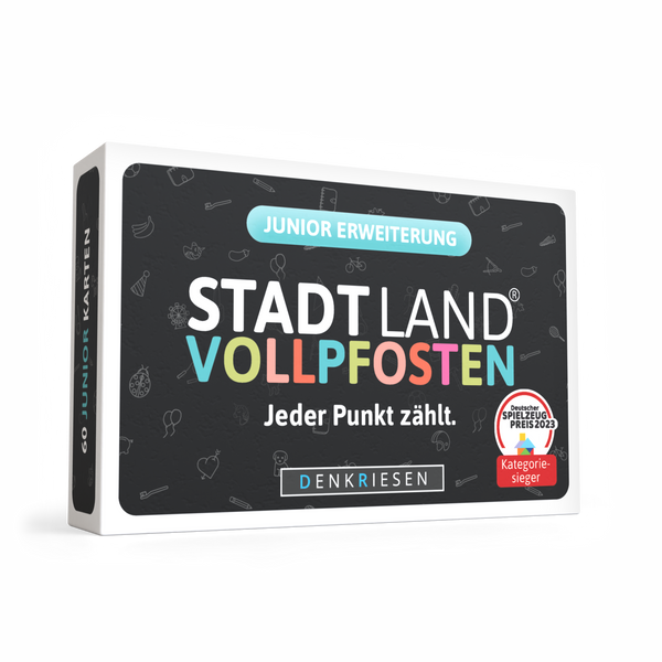 DENKRIESEN - Stadt Land Vollpfosten® – Il gioco di carte – 70/80/90 Edition – 'früher war alles bess.' | Regalo | Gioco da viaggio | 200 categorie | a partire da 8 anni | 3-6 giocatori | Party | City