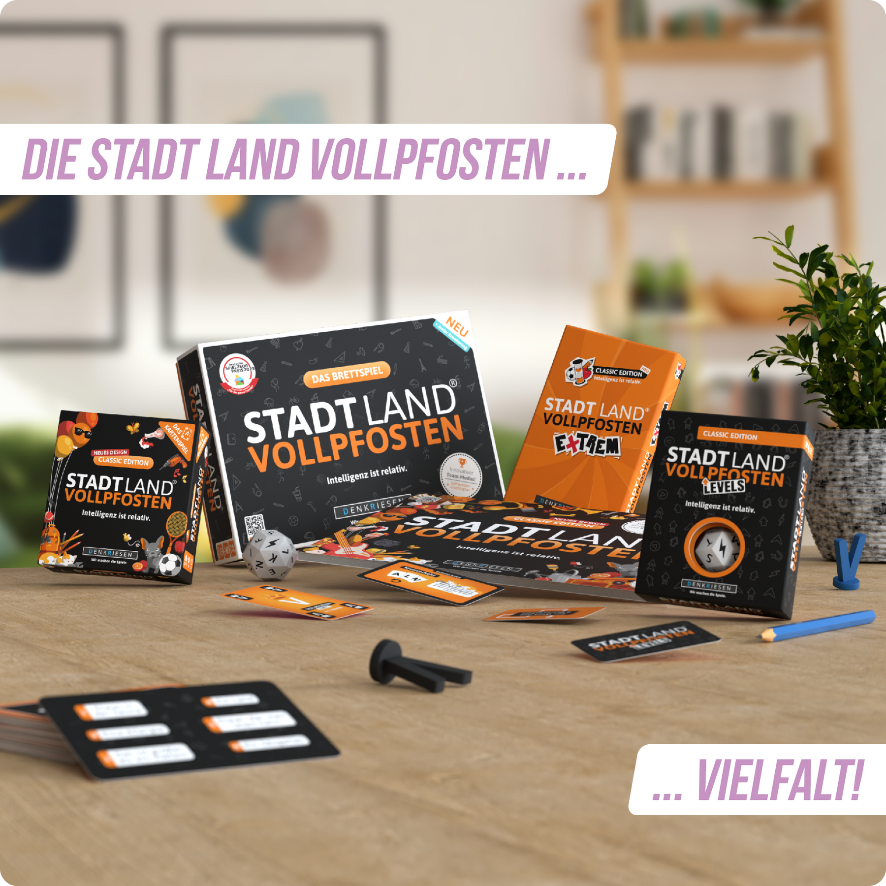 Stadt Land Vollpfosten® Levels | Family Edition