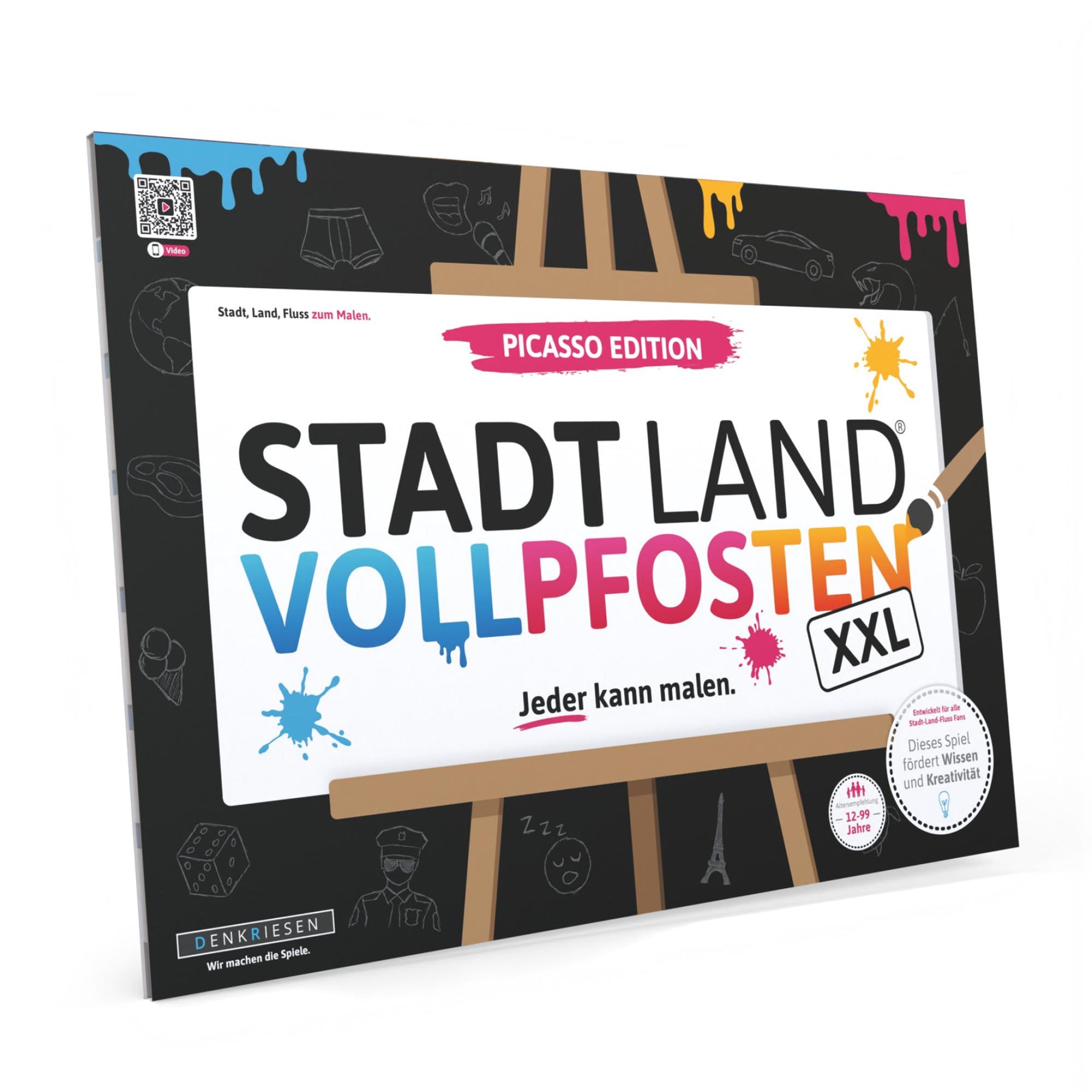 Stadt Land Vollpfosten® A3 Spielblock | Picasso Edition
