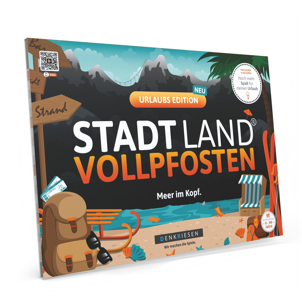 Stadt Land Vollpfosten® Spielblock | Urlaubs Edition