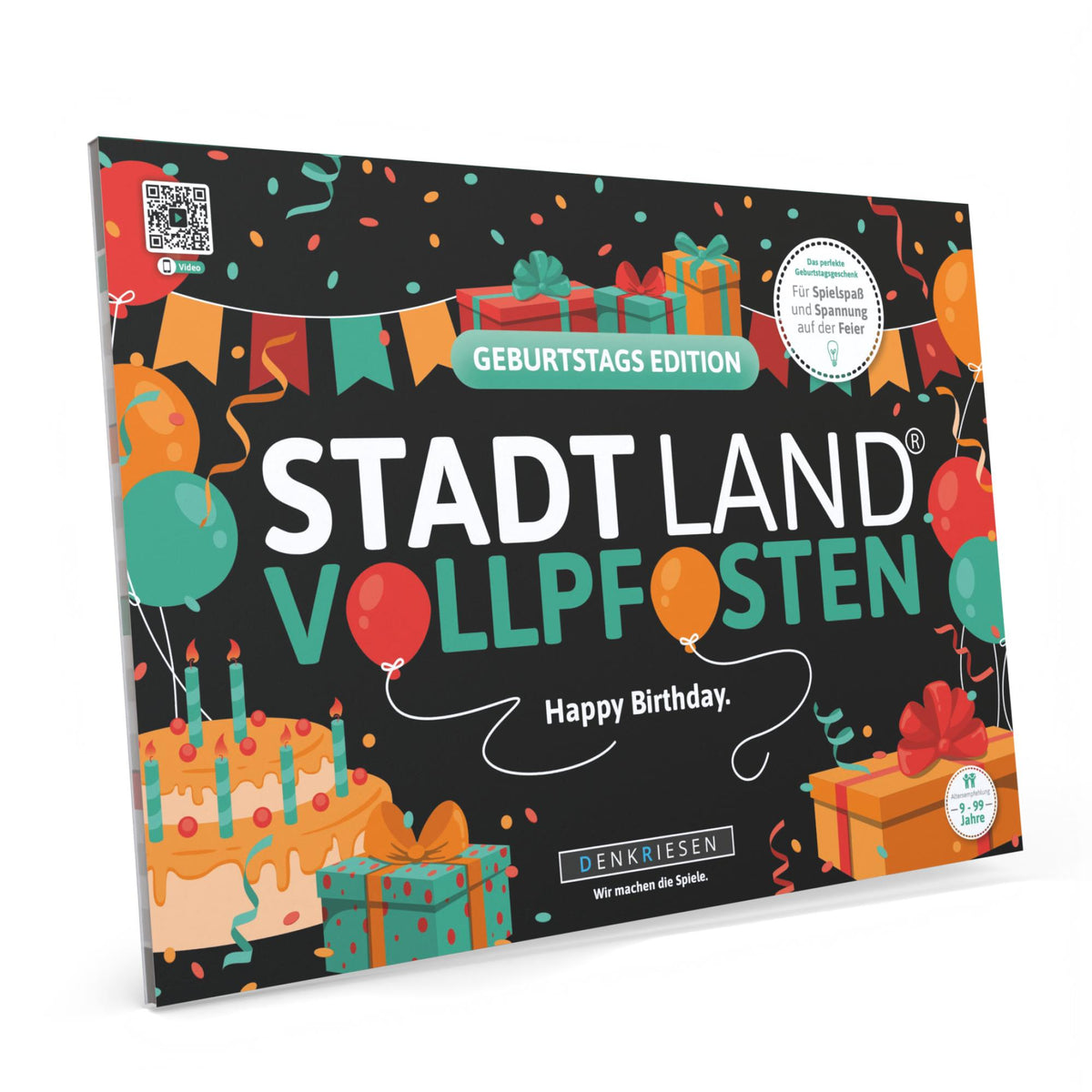 Stadt Land Vollpfosten® Spielblock | Geburtstags Edition