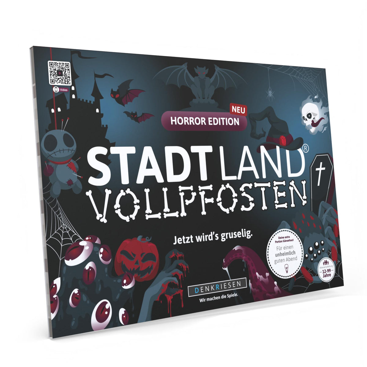 Stadt Land Vollpfosten® Spielblock | Horror Edition