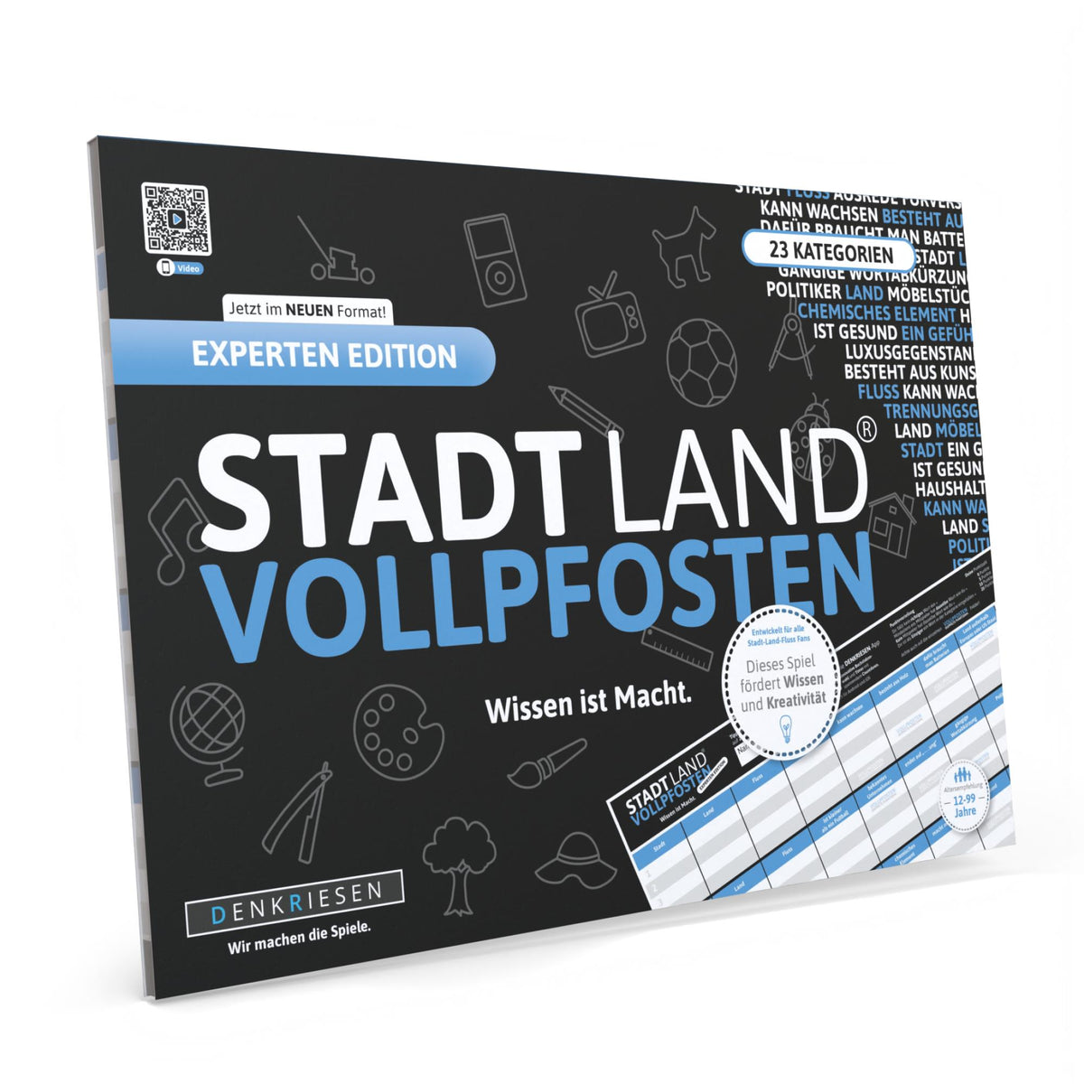 Stadt Land Vollpfosten® Spielblock | Experten Edition