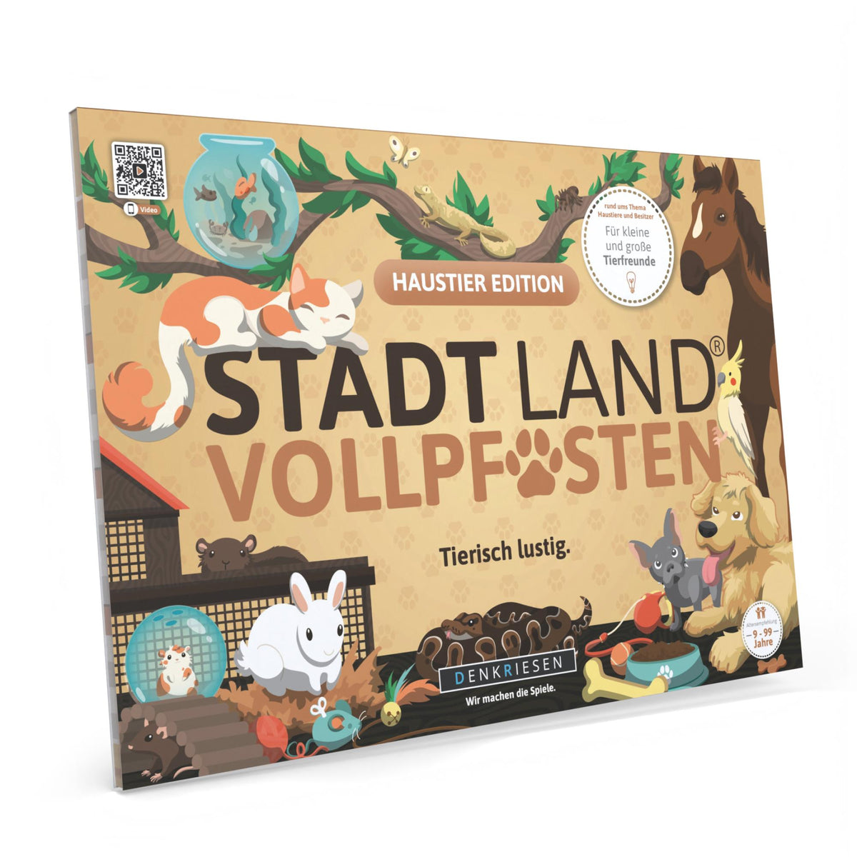 Stadt Land Vollpfosten® Spielblock | Haustier Edition