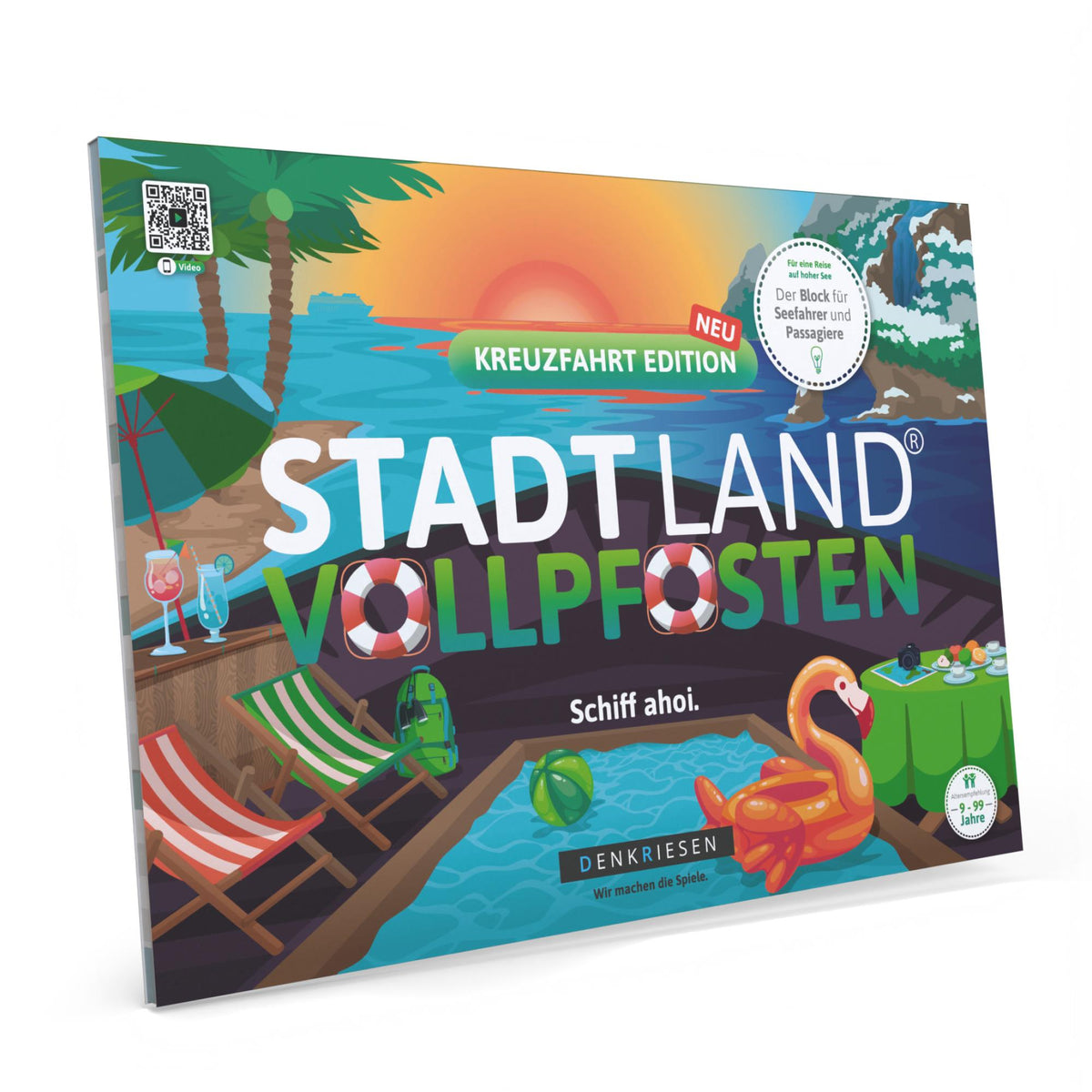 Stadt Land Vollpfosten® Spielblock | Kreuzfahrt Edition