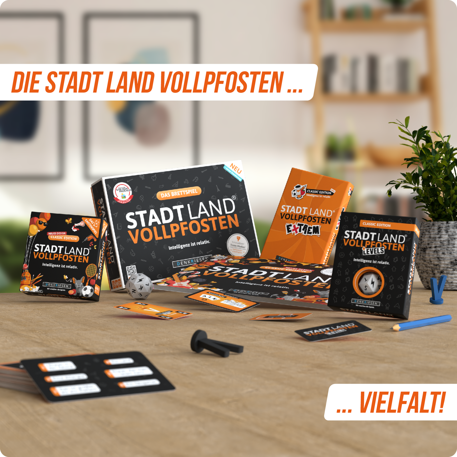 Stadt Land Vollpfosten® Kartenspiel | Woozle Goozle Edition